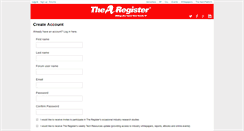 Desktop Screenshot of account.theregister.co.uk